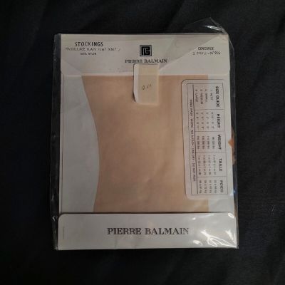 Pierre Balmain Nude Nylon Stockings, Size Small